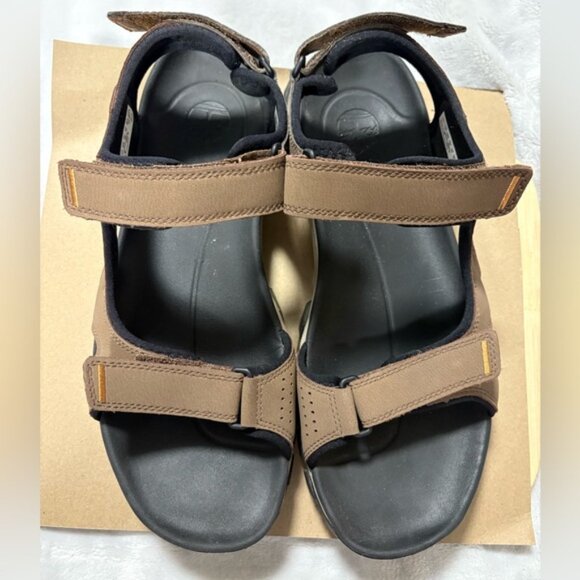 Timberland Lincoln Brown Leather Sandals Size 11 - Picture 2 of 5